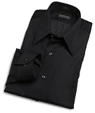Arrow Men's Wrinkle Free Sateen Solid LS, Black, 15.5 - 34/35
