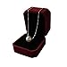 DACHMA Silver Plated Necklace Chain White Simulated Single Pearl Pendant Necklace,18Inch