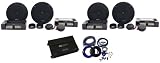 Package: (2) Pairs Mb Quart Qs216 6.5 340 Watts Q-series Component Speakers + Mb Quart Onx4.80 640 Watt RMS 4 Channel Onyx Series Class Ab Car Amplifier + Cadence Wk42 4 Gauge 4 Channel Complete Car Amplifier Installation Kit with (2) Sets of RCA Cables