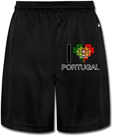 Men's Cute Euro 2016 Final Portugal Championship Jogging Shorts Black Size 3X