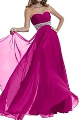 Chiffon 2015  Lace-Up Empire   Waistline Evening Dress/Prom Dress  With Rhinestones