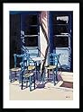 Bild mit Rahmen: Klaus Matern, Greek Chairs I, 50 x 70 - Aluminium Basic M: Schwarz matt