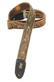 Levy's Leathers 2 Heavy Cotton Guitar Strap with Worn-torn Treatment,Brown