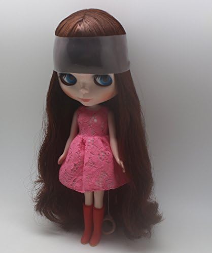12'' Dolls You Can Diy Arm Can Move the Knees Dark Brown Long Hair (Naked Baby)