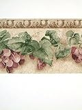 Norwall Tan and Brown Grape Vine Wallpaper Border Pattern Number: KT73360L