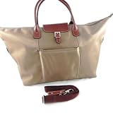 Grand cabas "Hexagona" marron gold