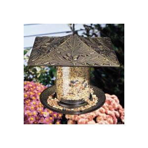 6 Inch OakleafTube Feeder, Verdigris by 