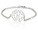 Monogram Bracelet Sterling Silver Personalized Name Necklace (6.5 Inches)
