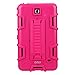 Galaxy Tab 4 7.0 Case, E LV High Impact Resistant Full-body Protection Hybrid Armor Defender Case Convertible Built in Stand for Samsung Galaxy Tab 4 7 with 1 Black Stylus - TURQUOISE / HOT PINK