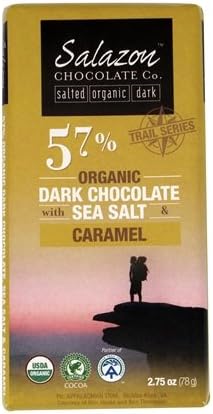 Salazon - Organic Dark Chocolate with Sea Salt & Caramel - 2.75 oz.pack of 2