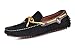HAPPYSHOP(TM Men's Genuine Leather Polishing Color Slip-on Driving Shoe Loafer Flats