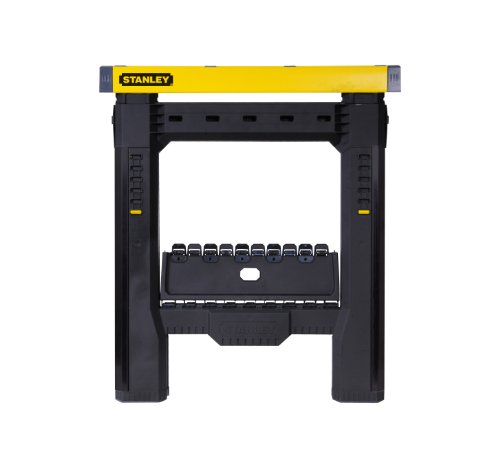 Folding Saw Horse - Stanley Stst60626 Adjustable Sawhorse Twin Pack