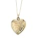 Duragold 14k Yellow Gold I Love You Heart Locket with Pink Rose Pendant, 18