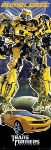 1art1 54467 Transformers - 3, Dark Of The Moon, Bumblebee T&uuml;r-Poster (158 x 53 cm)