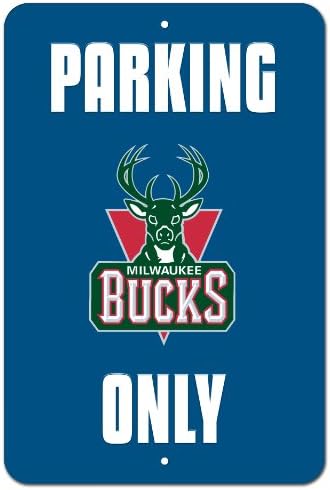 Milwaukee Bucks NBA v3 Vanity Parking Only Street Sign 8x12