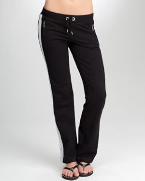 bebe Logo Mesh Zipper Pant