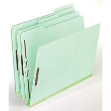 Pendaflex Pressboard Folder With Fasteners, 0.33 Cut, Letter, Light Green, 25 Box (17178)