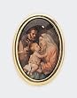 Gold Plated Religious Lapel Pin - Holy Family