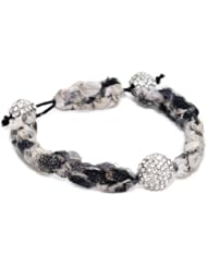 Shashi "Multi Fabric Bracelets" Animal Multi Pave Bracelet