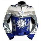 Biker Motorrad Leder Jacke Motorradjacke suzuki blau Biker Motorrad Leder Jacke Motorradjacke suzuki blau