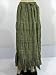 New Designer Ethnic Skirts Olive Green 6 Tiered Cotton Long Skirts 38"
