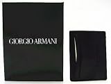 Giorgio Armani Black Leather Identification Credit Card Holder Wallet