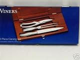 Kitchen & Housewares : Viners 3 Piece Steel Carving Set in Wooden Presentation Case