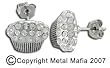 MINI CZ CUPCAKE EAR STUDS