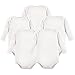 Luvable Friends Baby Long Sleeve Bodysuits, White 5Pk, 3-6 Months (6M)