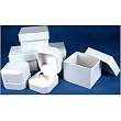 4 White Leather Ring Jewelry Gift Boxes Displays