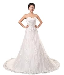 Strapless Polyester/Viscose Sequined Ruched Lace Party Dress  with a Chapel Train 