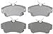 ACDelco Silver 14D841M Semi-Metallic Front Disc Brake Pad Set with Wear Sensor