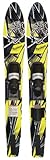IMAGE OF Body Glove Contour Adult Wide Body Water Skis Combo (Yellow/Black, 64-Inch)