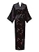 Kimono Robe - Brocade Mini Cherry Blsm & Bmb (Long) -Black