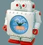 Robot Alarm Clock: Silver