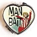 Womens Hand Made Retro "Man Bait Heart" Compact Mirror Case