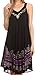 Sakkas Gasha Sleeveless Mid Length Caftan Dress with Embroidery Details and V Neck