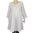 Womens Top Comfort Casual Clothes Cotton Fabric Chikan Style Size M (ctop560b)