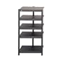 Lovan Affiniti Hifi Rack, 5-Tier Matte Black Frame w/Matte Black MDF Boards
