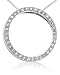 10k White Gold Classic Diamond Circle Pendant (1 4 cttw, I-J Color, I2-I3 Clarity)