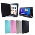 GMYLE(TM) Black Leather Carrying Slim Perfect Fit Flip Folio Portfolio Book Style Case Cover Stand for the Nook Color & Nook Tablet 7 inch Android