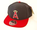 MLB Men's California Angels Cooperstown 400 Snapback Cap (Navy/Red, Adjustable)