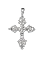 Clevereves 14K White Gold Pendant Cross 8.3 - Gram(s)