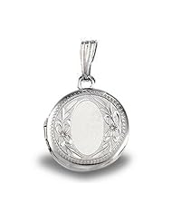 Sterling Silver Round Picture Locket Just over 1/2 inch x 1/2 inch