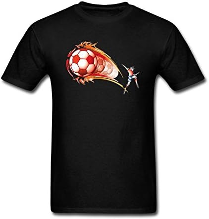 ZHONGGAN Men's Captain Tsubasa Printing Short Sleeve Size XXXL