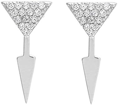 Janestore Fashion Silver 0.30 Carat Cz Arrow Post Stud Earrings