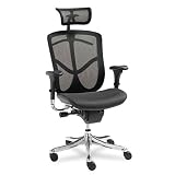 Alera Products - Alera - EQ Series Ergonomic Multifunction High-Back Mesh Chair, Aluminum - Sold As 1 Each - Synchro-Tilt mechanism offers customized support. - Breathable elastic polyester mesh seat, back and headrest. - Waterfall seat reduces pressure at the back of knees for improved circulation. - Easy reach seat levers for height and back adjustment. - Soft arms are adjustable up and down front to back and at angles.