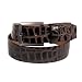 Men's New Genuine Leather Faux Snake Skin Brown Belt 1.5 Inches By Landes