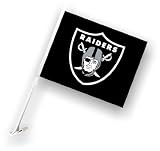 NFL Oakland Raiders Car Flag with Wall Brackett