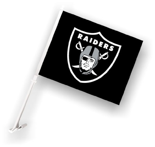 NFL Oakland Raiders Car Flag with Wall Brackett